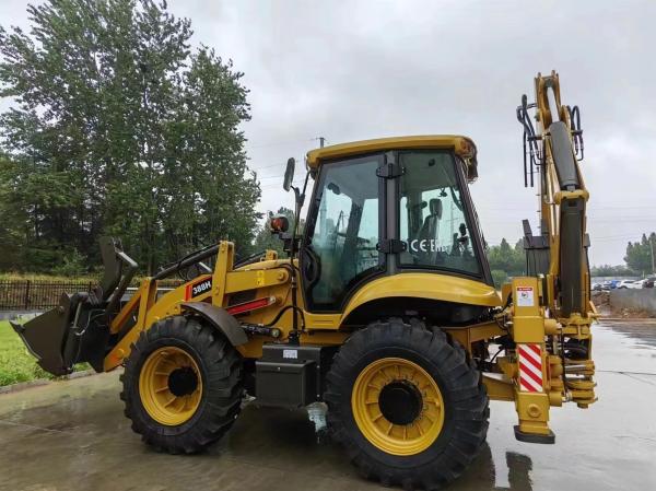 Quality 388H 4 Wheels Steering 2.5 Ton Backhoe Loader with 6 in 1 Bucket for sale