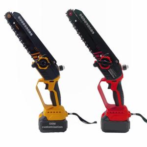 China 8 Inches 3.0 Mah Capacity Rechargeable Lithium Ion Chainsaw Portable Tree Pruning on sale