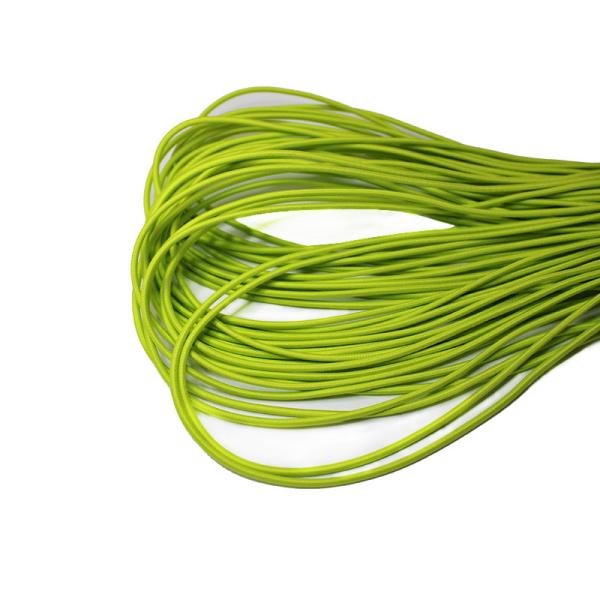 Colored 3mm Polyester Elastic Cord Round Braided Stretching