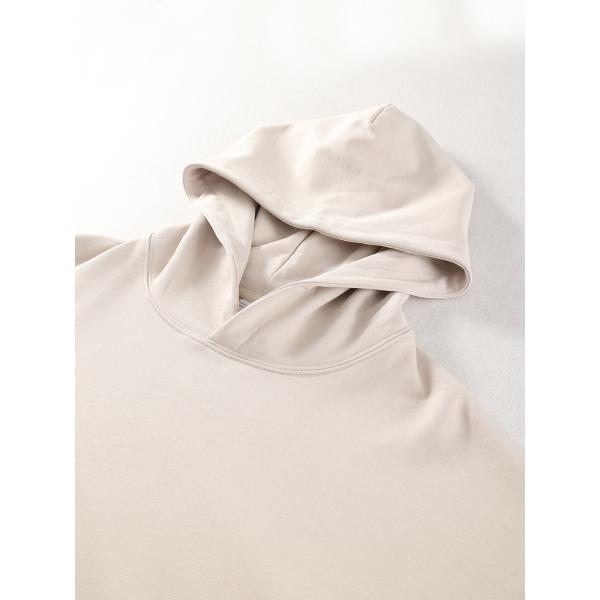 Embroidery Custom Quality Gym Sports Polyester Washed Oversize Sweatshirt White Embroidery Men's Hoodies