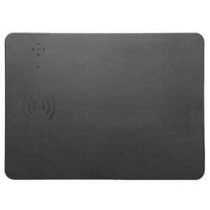 China Personalized Qi 10W Mouse Pad Wireless Charger PU Leather Mat on sale