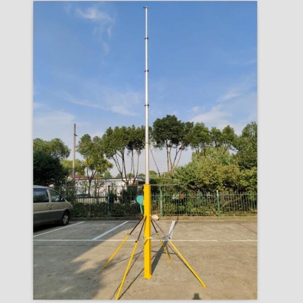 10m Hand Push Up Telescopic Antenna Mast Locked by Flexible Tip Light Weight Portable