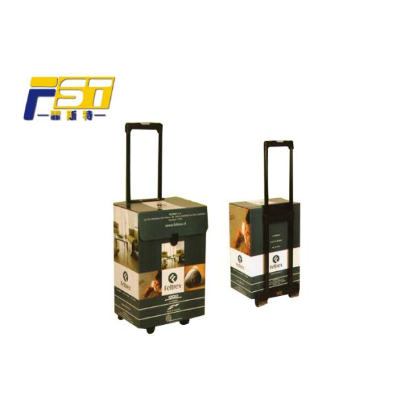 Glossy Printing Carton Trolley Box Sturdy Structure Environmental Friendly