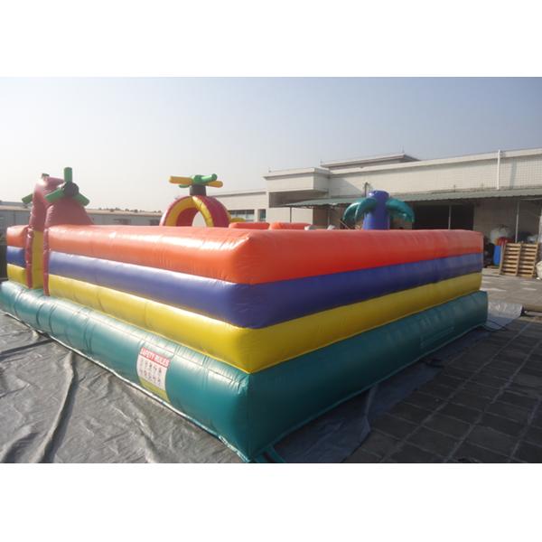 Plato PVC Tarpaulin Childrens Inflatable Fun Park With Slide And Tunnel