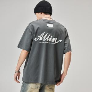 Wholesale Custom Puff Print Boxy Thick Collar Soft Sublimation Shirts Heavyweigh from china suppliers