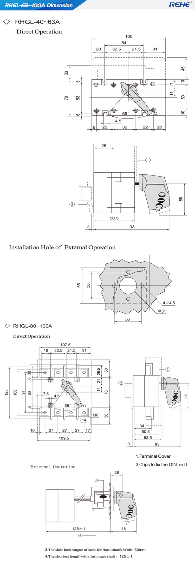 high quality cheap price Isolation Switch for manual operation