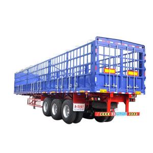 China Stainless Steel 3 Axle Cargo Trailer / Skeleton Semi Trailer For Construction Site on sale