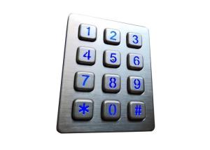 Wholesale Blue Illuminated Door Lock Keypad , 3 X 4 Layout Plug Usb Numeric Keypad from china suppliers