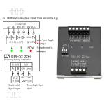 Converter 5V Encoder Signal Differential to Collector Single-ended 24v Signal
