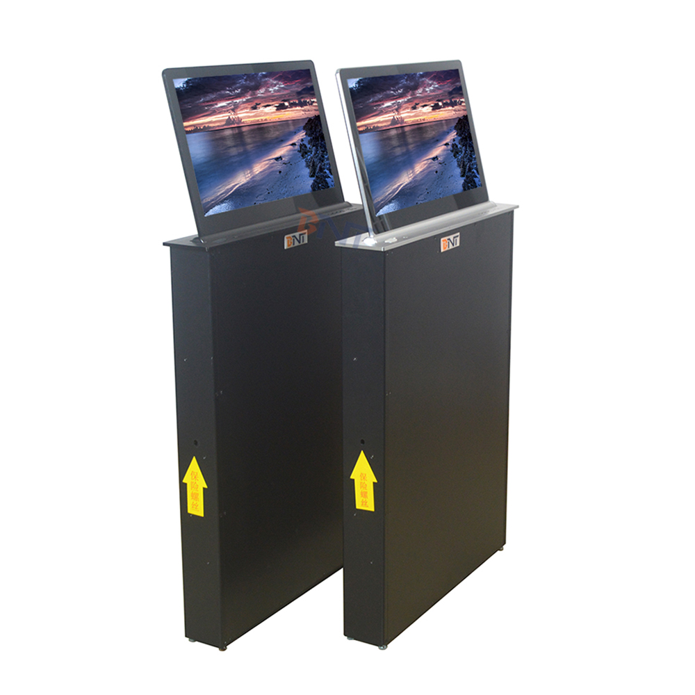 23.6 inch conference system automatic lifting pop up monitor for retractable screen