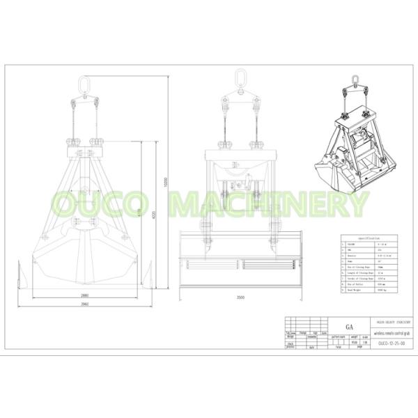 12 Cubic Radio Remote Control Clamshell Grabs For Marine Ship Crane