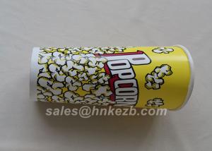 Unfolded 380ml Disposable Ice Cream Paper Cups With Logo Printed 90 * 60 * 110mm