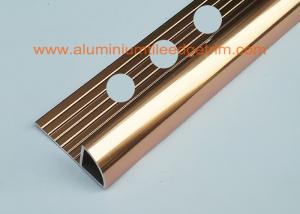 Wholesale External Corner Aluminum Tile Trim Profiles 10mm Bright Brass Polished Coppper Color from china suppliers