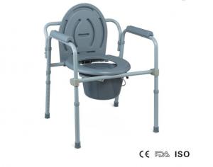 Wholesale Bedside Handicapped Folding Commode Chair , Adult Toilet Potty Portable Commode Chair Elevated Seat from china suppliers
