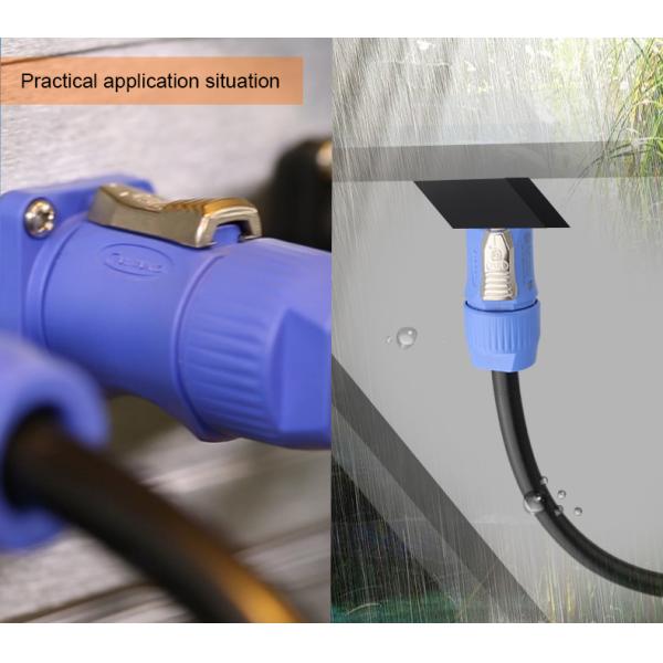 CNLINKO IP68 Waterproof 3 Pin Adapter Connector Plastic Shell Cable Plug Socket M24 3 Pole Wire Connector