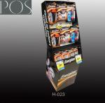 customize corrugated double sides floor display rack peg hooks