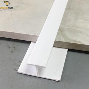 China White Color Tile PVC Trim , Wall Tile Edging Strip For MDF UV Board Connection on sale