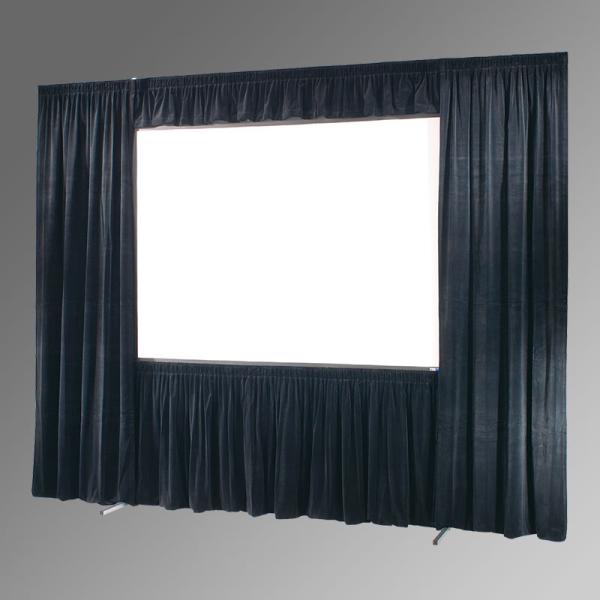 Custom Sizes Fast Fold Screens Outdoor Cinema Front & Rear Projection Fabric With Drapes
