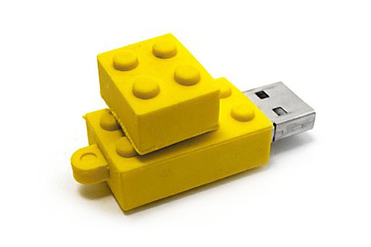 High Memory Capacities Smart Usb Stick , Building Block Shaped Flash Memory Stick