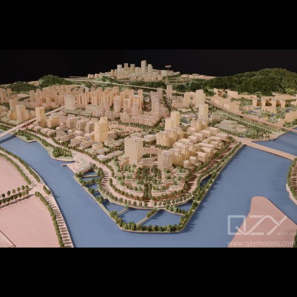 Aecom-1/1500 Dongguan Weiyuan Island Urban Design Model Architectural Model