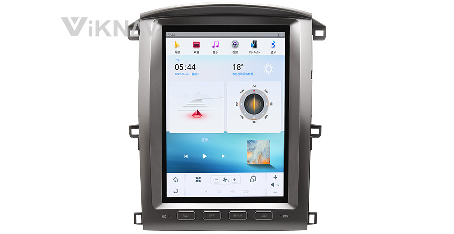 12.1 Inch Screen Stereo For 2003-2007 Toyota cruiser LC100 Navigation GPS Multimedia DVD Player Wireless Carplay