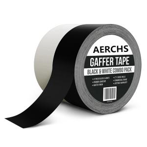 China Non Reflective Black And White Color Gaff Matte Cloth Gaffer Tape on sale