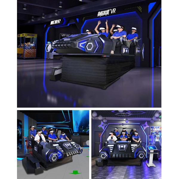 Multiplayer Game VR Simulator Warrior Car 9D Motion 220V With 6 Seats