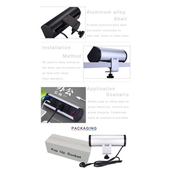 Factory hot sale clamp on table electrical usb charger desk socket with rj45