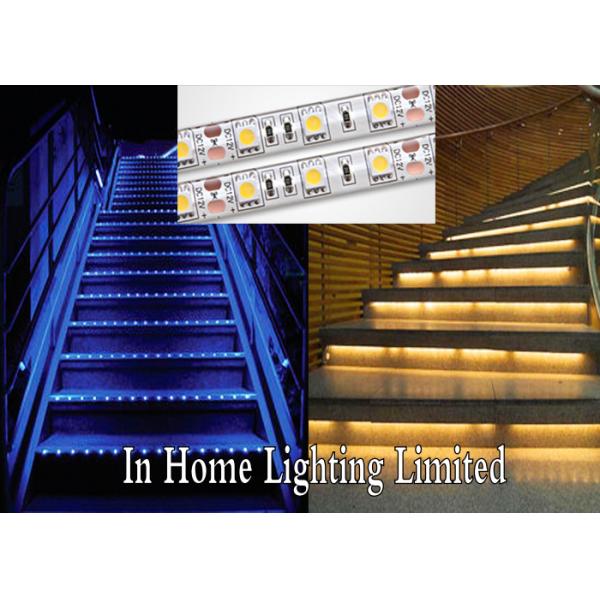 3528SMD RGB LED Strip Lights For Stair Lighting , 24V Double PCB Christmas Strip