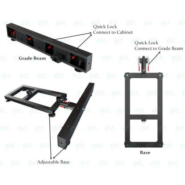 Light Weight 0.64m Length LED Screen Truss With Counterbalance Arm