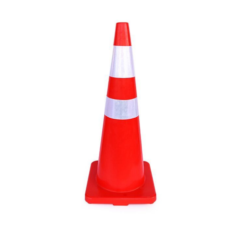 Reflective Tape PVC Traffic Warning Products Safety Cone 70cm Height Base size 35*35cm