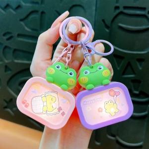 China Beaver Tower Custom NFC Keychain Night Light Keychain PVC And Alloy Cute on sale