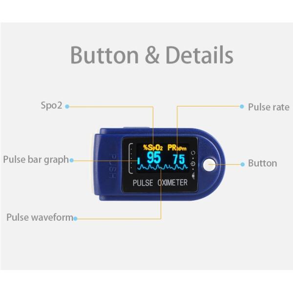 ABS Material Finger Pulse Oximeter Sensors Module 50d SpO2 Pulse Rate High Accuracy