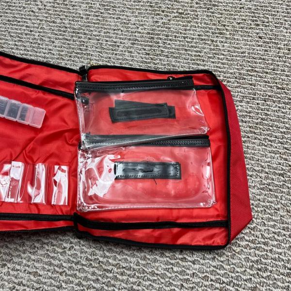 CROSS-BORDER EXPLOSIVE BANK BAG ZIPPER BAG RED NYLON SECURITY PURSE MEDICINE BAG GUN AMMO BAG