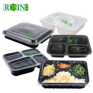 Wholesale Disposable Plastic Takeaway Containers Customized With 4 Compartments from china suppliers