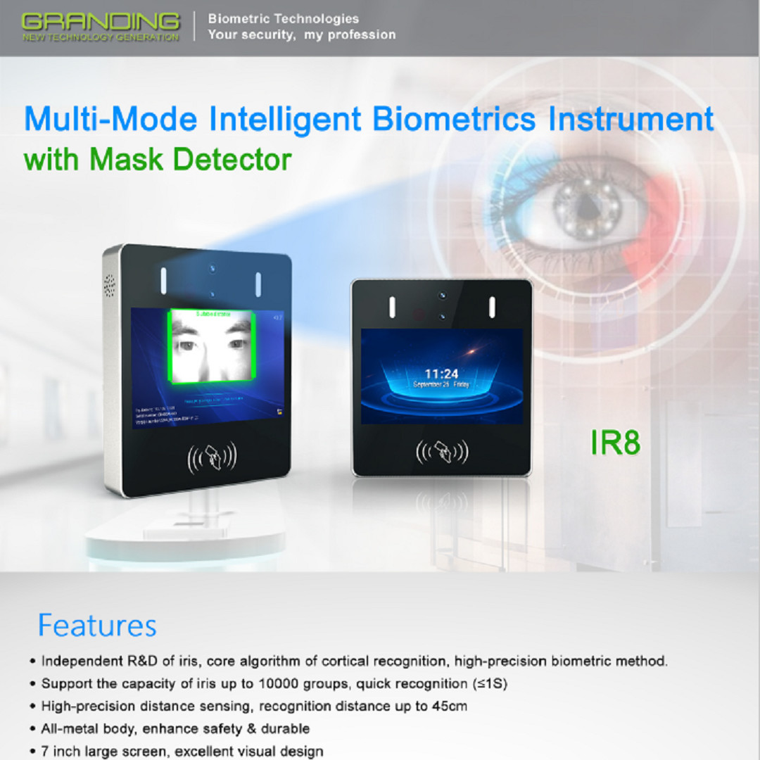 Biometrics Facial Recognition Access Control System Mask Detect Function