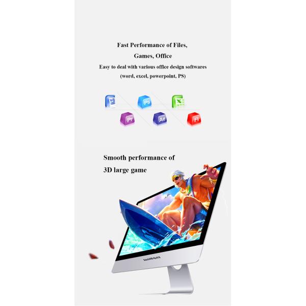 18.5 Inch Core I3 I5 I7 Led Aio Monoblock Barebone Touch All In One Pc For Designers