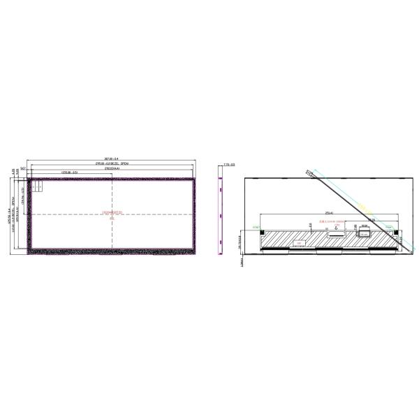 12.3 inch Display 1920x720 Sunlight Readable 1200nits Industrial Grade IPS 178° LVDS Capacitive Touch High-Bright WLED Operation MODEL NAMETFT Display