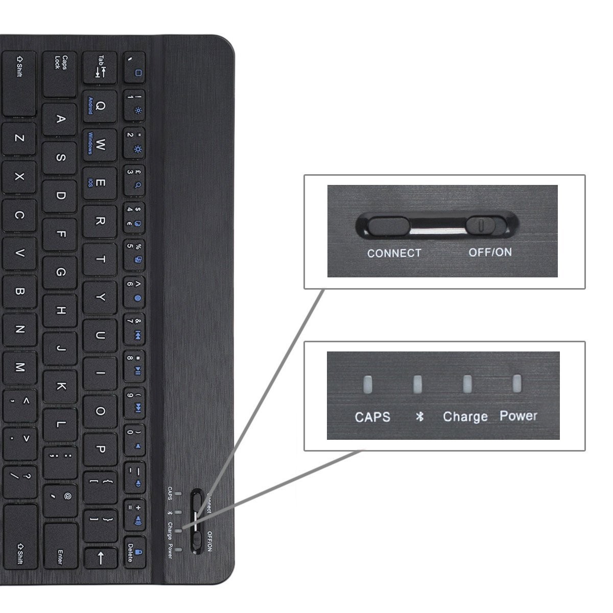 Portable Wireless Bluetooth 3.0 Keyboard for iOS, Android and Windows Tablets