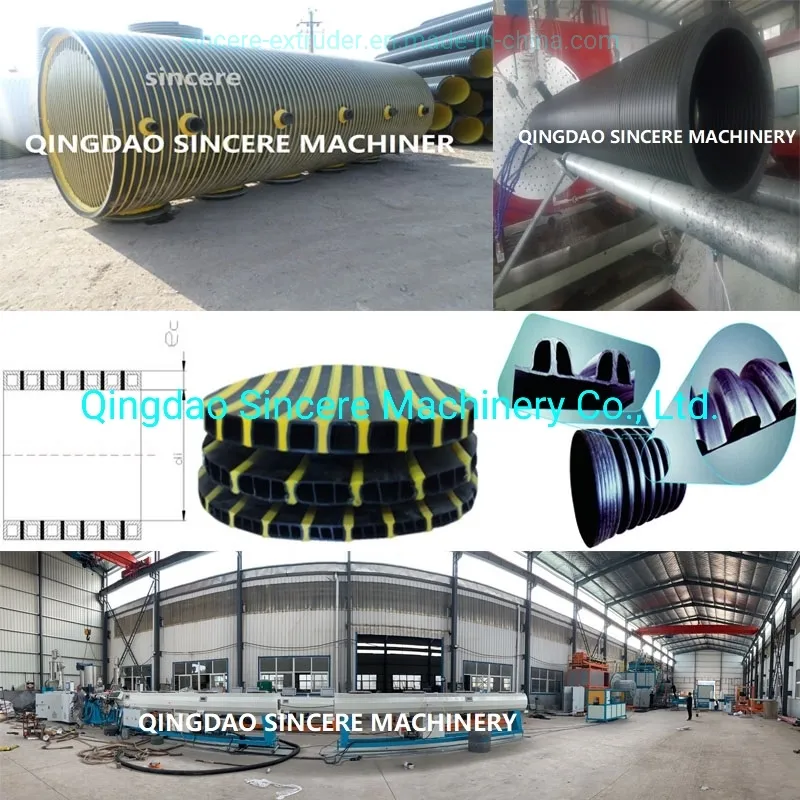Plastic PE/PP Spiral Winding Corrugated Sewerage Pipe Extrusion Extruder Production Machine Line