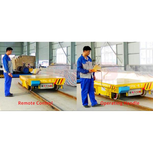 Wireless Motorized Automated Guided Carts Material Handling Rail Flatbed Trolley