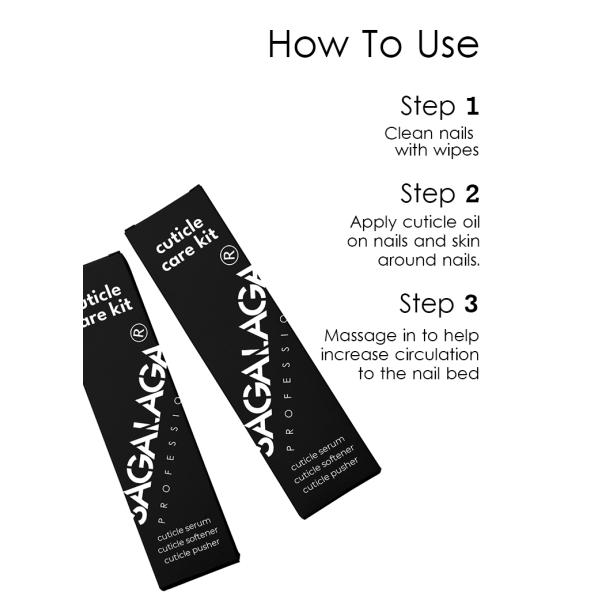 SAGALAGA Black Nail Cuticle Oil Twist Pen With Softener Pusher Manicure Tools for Cuticles Fast Drying Nail Treatment