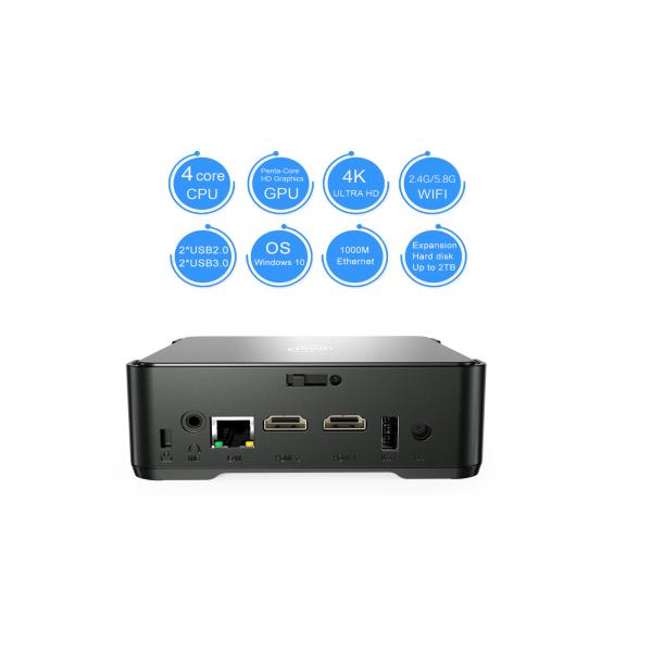 3 Display Port Intel Celeron Mini PC J4125 With 2 HDMI Gemini LAKE Small Size