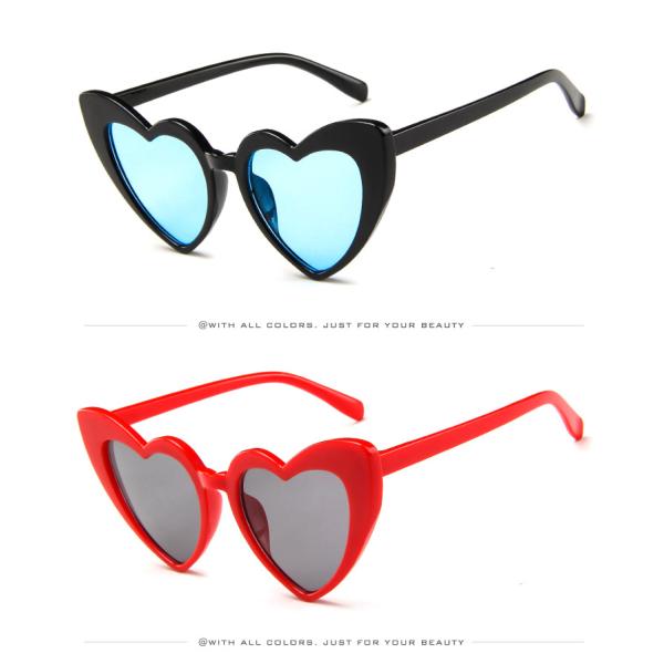 Plastic Designer Female Lady Fashion Heart Sunglasses Multi Colors 155MM