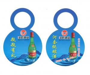 China Order Custom Cheap Bottleneck Colored Paper Hang Tags With Artwork Printing on sale