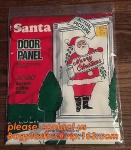 Christmas Decorative Plastic Door Covers PE Santa Celebration Plastic Posters