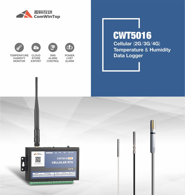 T20 wifi gsm gprs temperature and humidity data logger