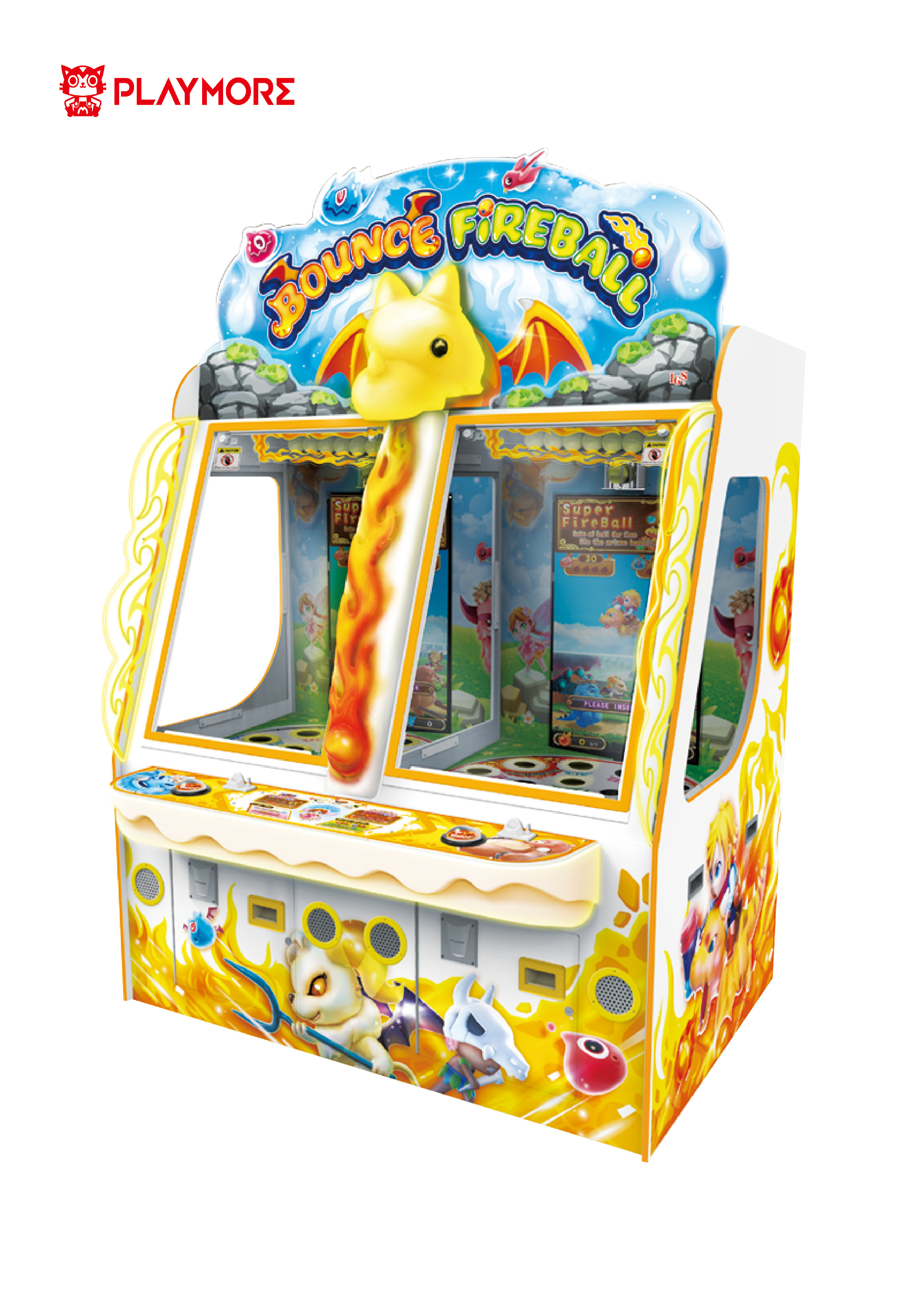 Bounce Fireball Lottery Game Machine Drop Ball Mechanical Arcade Machine 2 Player