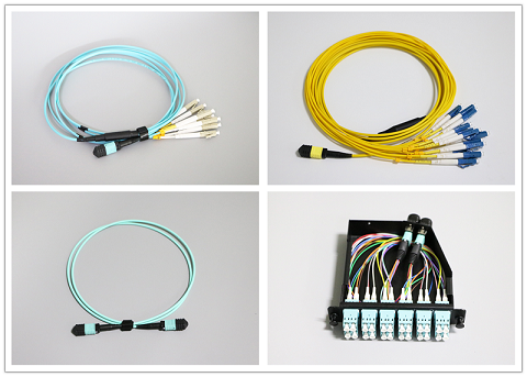 UPC / APC MTP Singlemode Fiber Optic Patch Cords with LSZH Jacket
