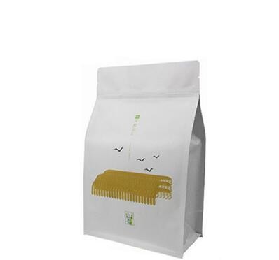 Wholesale k stand up kraft paper bag, kraft paper bag with zipper, plastic lined kraft paper bag